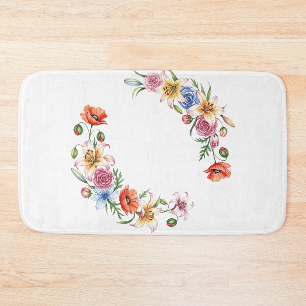 Item preview, Midnight Garden: Watercolor Floral Wreath & Botanical Blooms designed and sold by Dzblack.