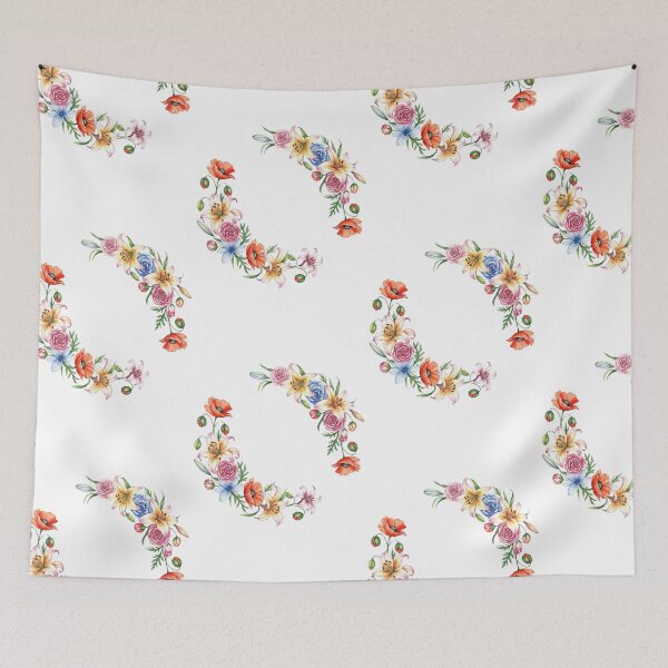 Item preview, Midnight Garden: Watercolor Floral Wreath & Botanical Blooms designed and sold by Dzblack.