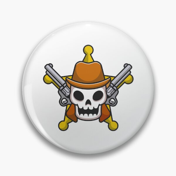 Item preview, Cowboy Skull Sheriff With Revolvers Mascot designed and sold by Clara D 	 Leclair.