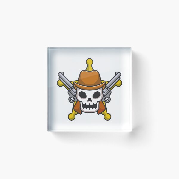 Item preview, Cowboy Skull Sheriff With Revolvers Mascot designed and sold by Clara D 	 Leclair.