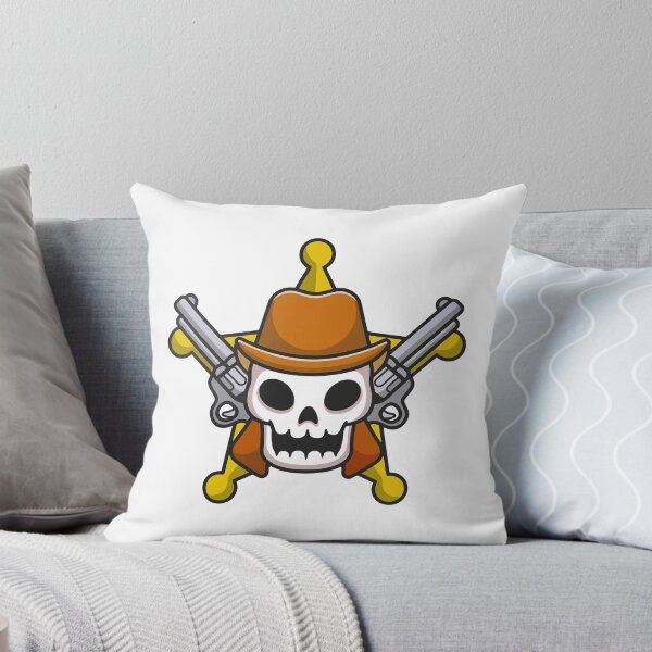 Item preview, Cowboy Skull Sheriff With Revolvers Mascot designed and sold by Clara D 	 Leclair.