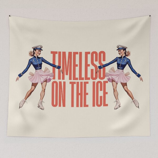 Item preview, Timeless On The Ice – Retro Pin-Up Skaters designed and sold by SilverSeaBKK.