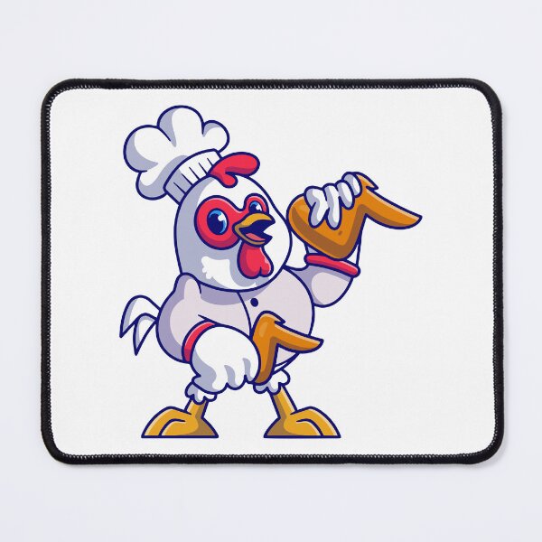 Item preview, Cute Chicken Chef Holding Fried Wings Mascot designed and sold by Clara D Leclair.