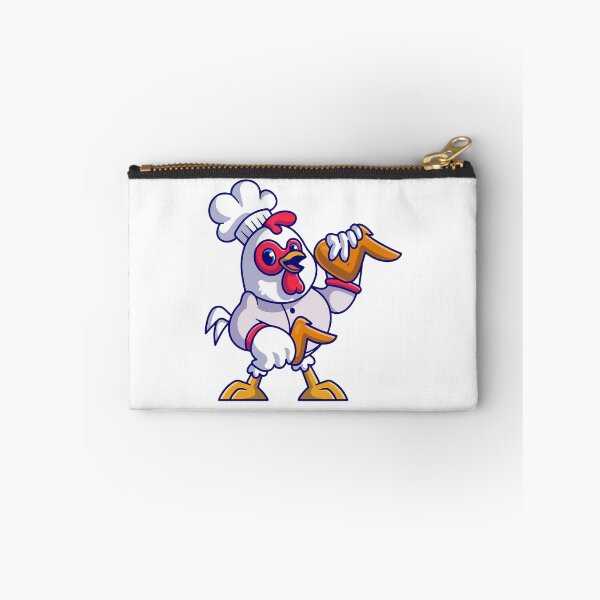Item preview, Cute Chicken Chef Holding Fried Wings Mascot designed and sold by Clara D 	 Leclair.