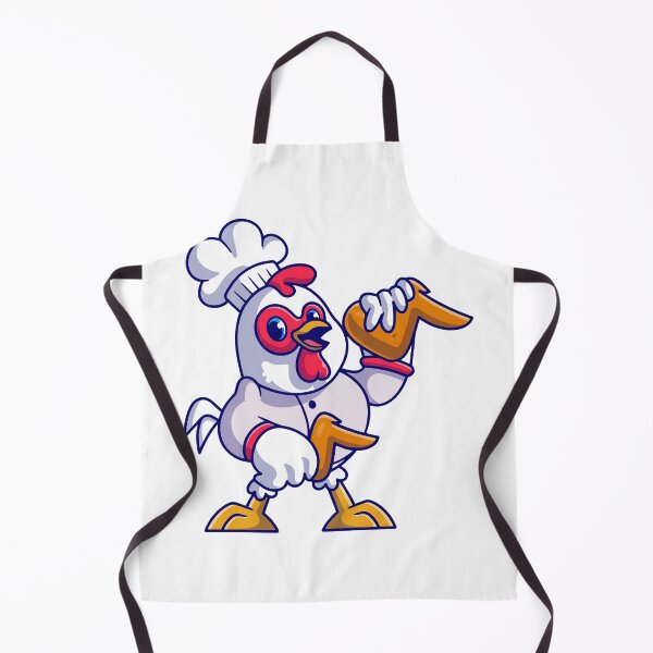 Item preview, Cute Chicken Chef Holding Fried Wings Mascot designed and sold by Clara D Leclair.