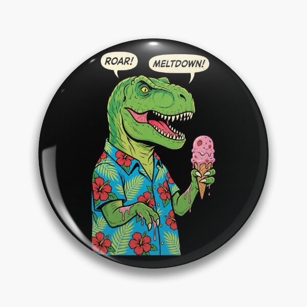 Item preview, Funny T-Rex Meltdown Hawaiian Shirt Summer designed and sold by TeNovaStudio.
