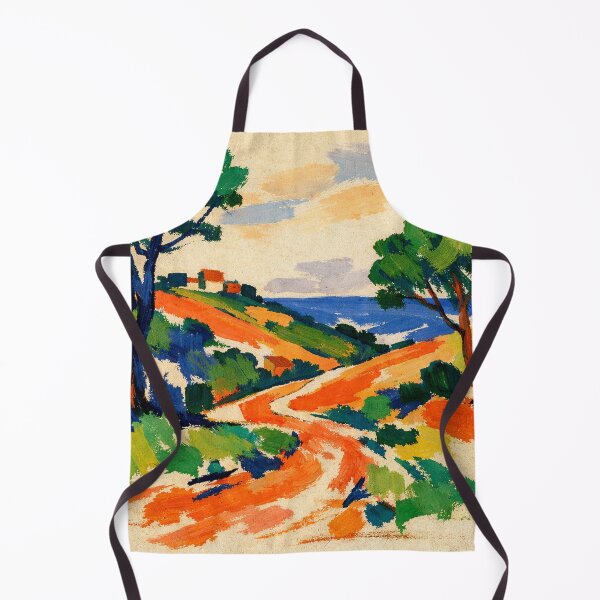 Item preview, Fauvist Mediterranean Landscape with Red Earth and Blue Sea designed and sold by Owcomm.