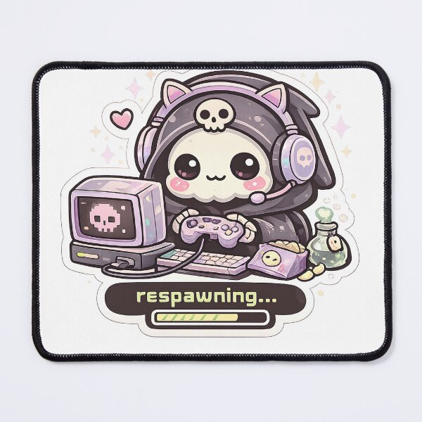 Item preview, Cute Grim Reaper gaming sticker designed and sold by PicParadiz.