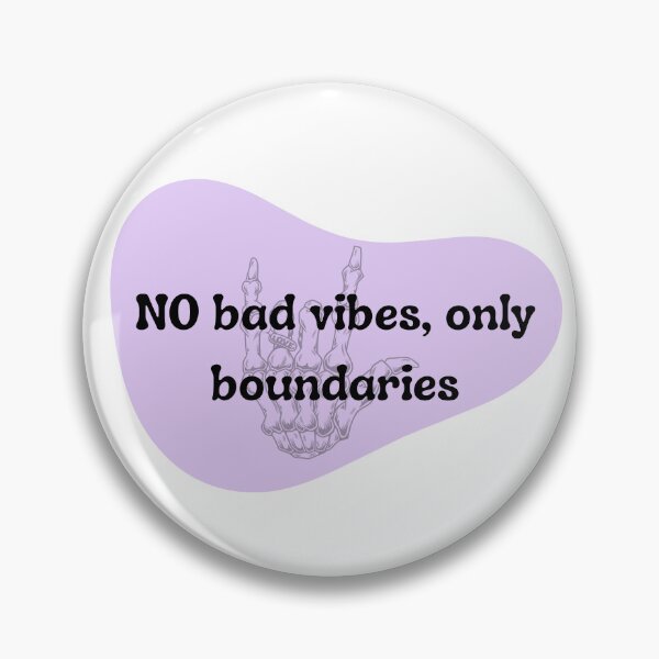 Item preview, No Bad Vibes, Only Boundaries Sticker | Funny Self Care Quote | Peaceful Energy Design designed and sold by Pandey14.