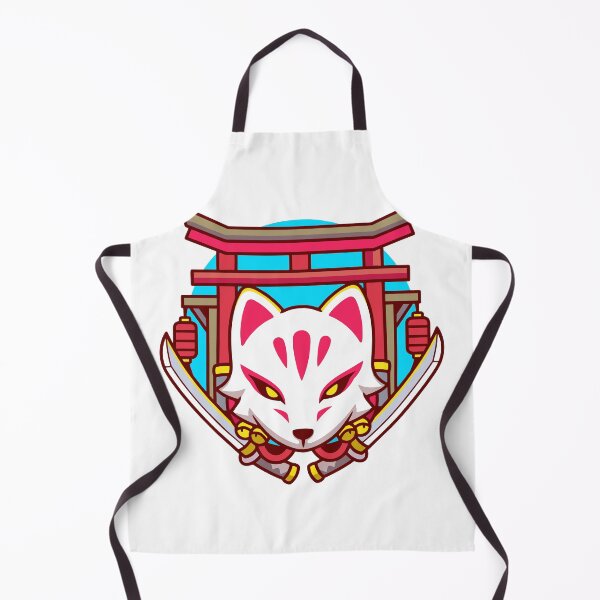 Item preview, Japanese Kitsune Fox Mask With Dual Katanas designed and sold by Clara D 	 Leclair.