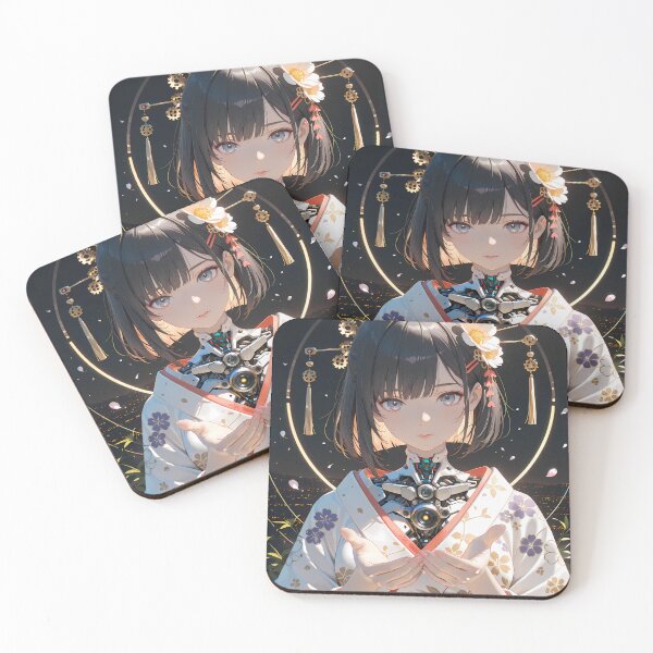 Artikelvorschau, Futuristisches Cyberpunk-Waifu-Geisha-Anime-Mädchen-Roboter-Poster entworfen und verkauft von BorgSpareParts.