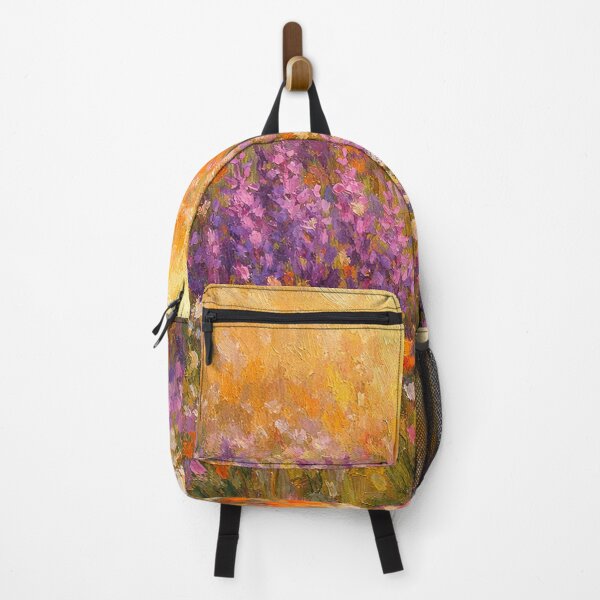 Item preview, Golden Hour Wildflower Meadow Impressionist Oil Painting designed and sold by Owcomm.