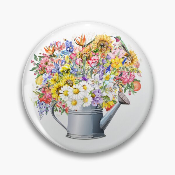 Item preview, Colorful Garden Watering Can Floral Bouquet Design designed and sold by Serenity2Co.