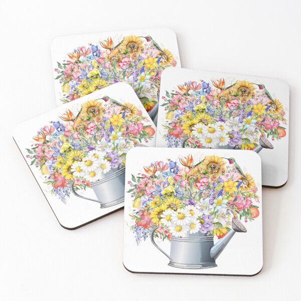 Item preview, Colorful Garden Watering Can Floral Bouquet Design designed and sold by Serenity2Co.
