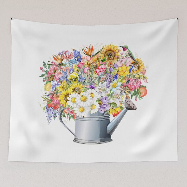 Item preview, Colorful Garden Watering Can Floral Bouquet Design designed and sold by Serenity2Co.