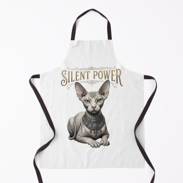 Item preview, Silent Power Egyptian Pharaoh Sphynx Cat Art designed and sold by GiggleInkTees.