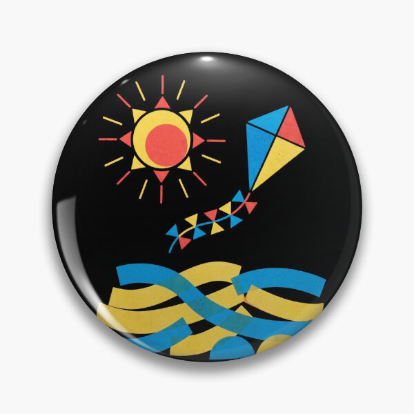 Item preview, Mid Century Modern Summer Kite Ocean Waves designed and sold by TeNovaStudio.