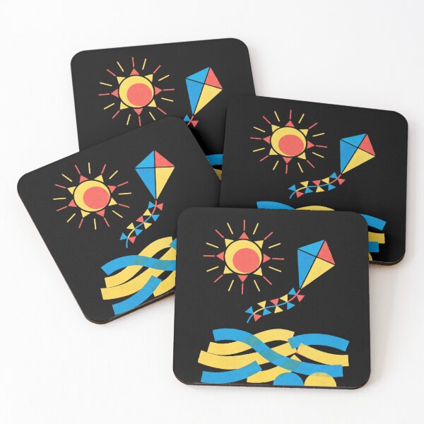 Item preview, Mid Century Modern Summer Kite Ocean Waves designed and sold by TeNovaStudio.