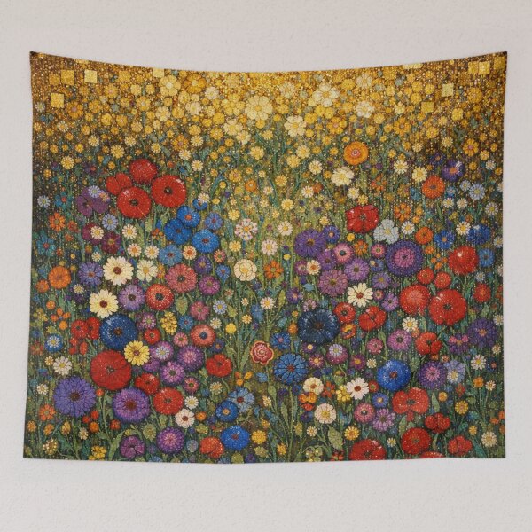 Item preview, Golden Meadow Wildflowers Oil Painting Style designed and sold by Owcomm.