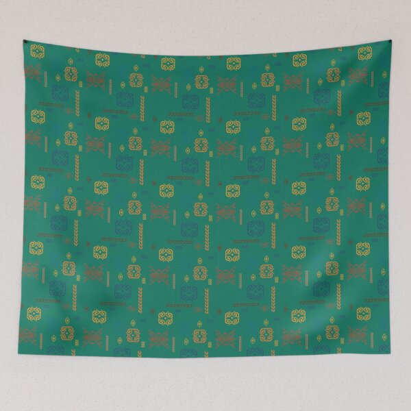Item preview, Traditional Stitched Embroidery from Sinai (emerald green) designed and sold by Qousqoza7.