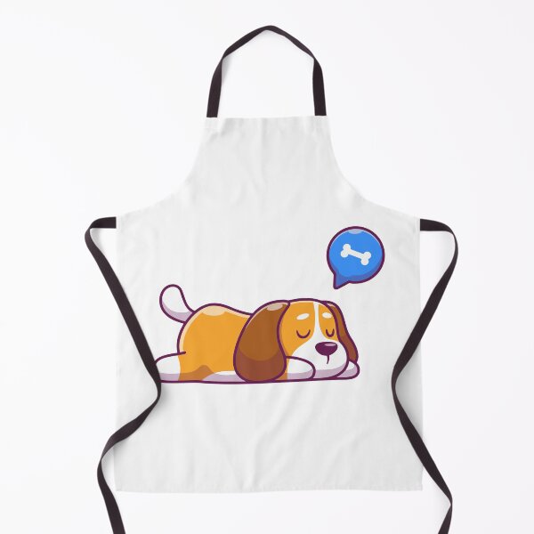 Item preview, Cute Beagle Dog Sleeping and Dreaming of a Bone Mascot designed and sold by Clara D Leclair.