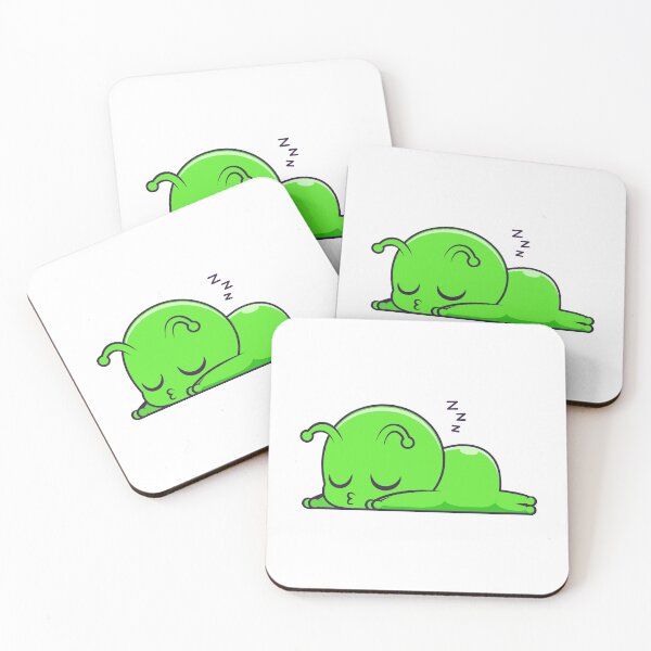 Item preview, Cute Sleeping Little Green Alien Monster designed and sold by Clara D 	 Leclair.