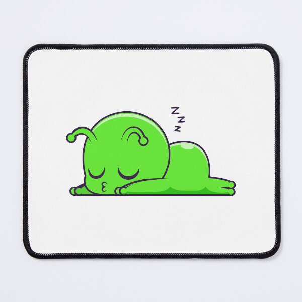Item preview, Cute Sleeping Little Green Alien Monster designed and sold by Clara D Leclair.