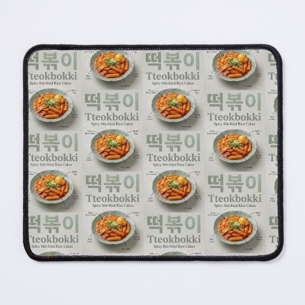 Item preview, Tteokbokki (Spicy Korean Rice Cakes) - Minimalist K-Food Hangeul Art Poster designed and sold by SOOstudio73.