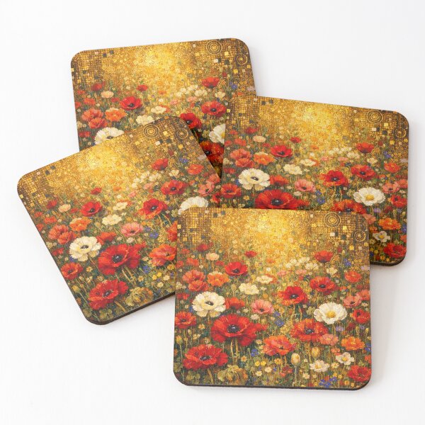 Item preview, Golden Field of Poppies Impressionist Oil Painting designed and sold by Owcomm.