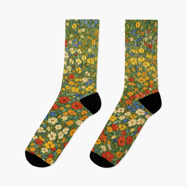 Item preview, Vibrant Wildflower Meadow Tapestry Oil Painting designed and sold by Owcomm.