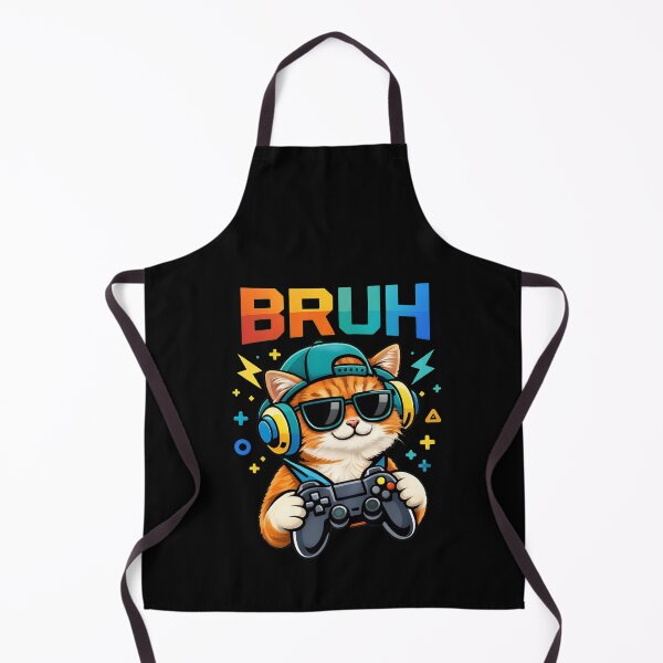 Item preview, BRUH Gamer Cat with Controller and Headphones Tee designed and sold by StranHabesre51.