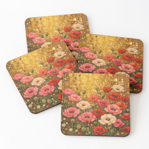 Item preview, Golden Field of Poppies Mosaic Flower Painting designed and sold by Owcomm.