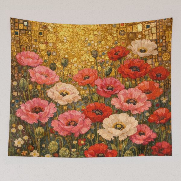 Item preview, Golden Field of Poppies Mosaic Flower Painting designed and sold by Owcomm.