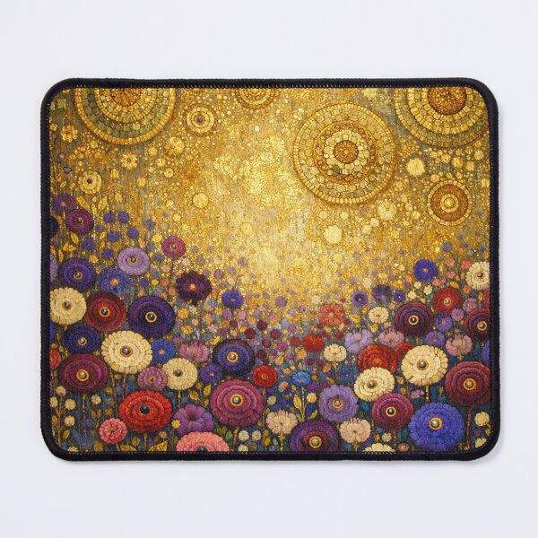 Item preview, Golden Cosmic Garden Floral Mosaic designed and sold by Owcomm.