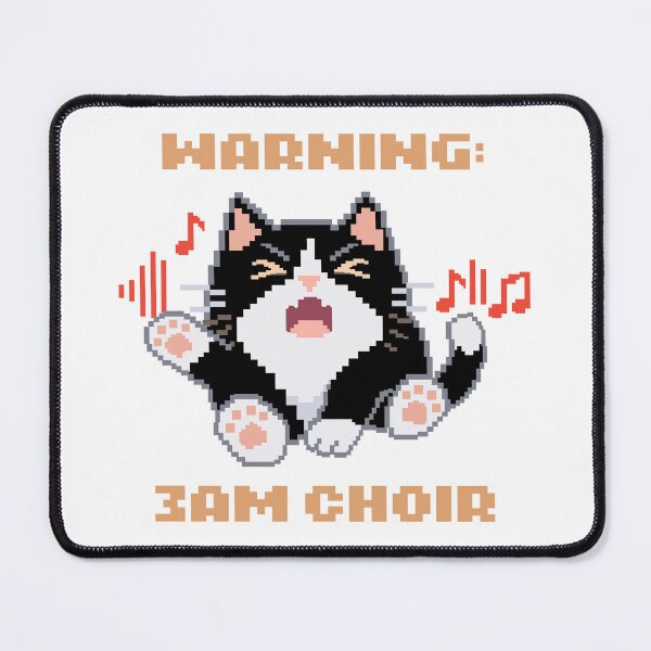 Item preview, Warning: 3AM Choir │ Pixel Cat designed and sold by sixsixsix.shop.