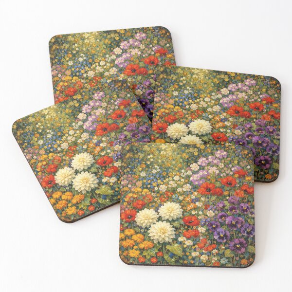 Item preview, Vibrant Summer Flower Garden Oil Painting designed and sold by Owcomm.