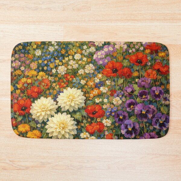 Item preview, Vibrant Summer Flower Garden Oil Painting designed and sold by Owcomm.