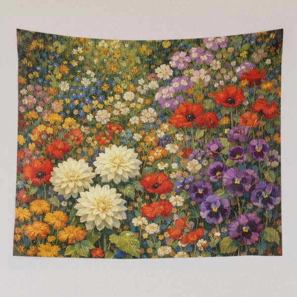 Item preview, Vibrant Summer Flower Garden Oil Painting designed and sold by Owcomm.