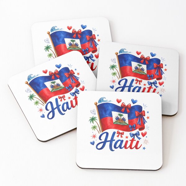 Item preview, Haiti Flag Patriotic Heart Bow Design Haitian Pride Celebration designed and sold by KAWKAW-DRHM.