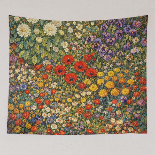Item preview, Colorful Wildflower Garden Painting Vintage Floral Meadow Botanical Print designed and sold by Owcomm.
