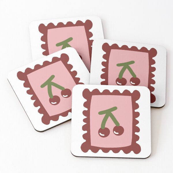 Item preview, Red cherry stamp designed and sold by DaisyRoseBliss.