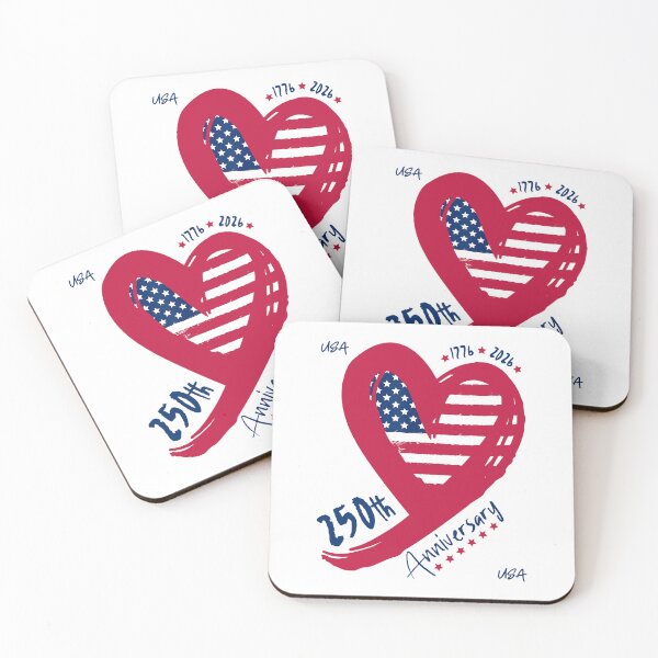 Item preview, USA 250th Anniversary Patriotic Heart America 1776 2026 designed and sold by KAWKAW-DRHM.