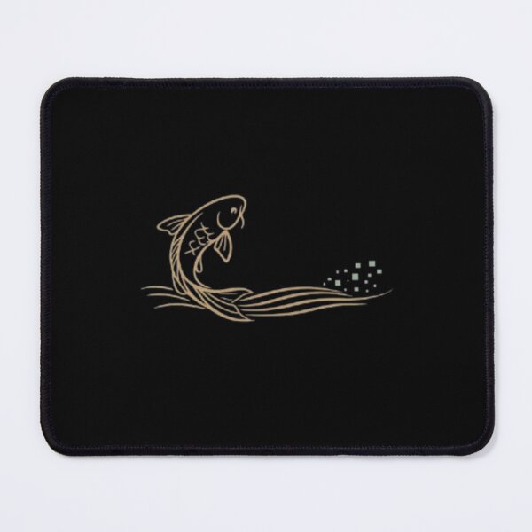 Item preview, Japanese Koi Fish Aesthetic Line Art Back Print designed and sold by Inkfino.