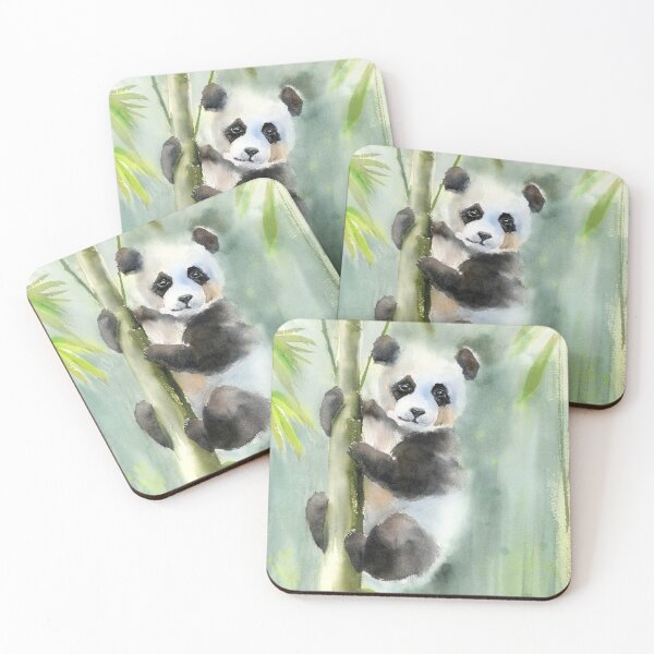 Item preview, Panda Climbing Bamboo designed and sold by PaintsPassion.