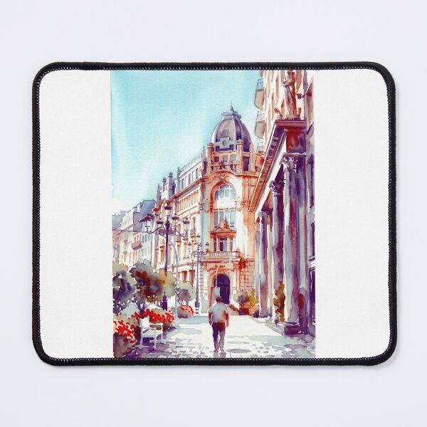 Item preview, Madrid Bank Building Watercolor designed and sold by caracatita75.