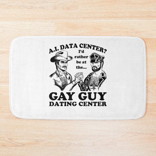 Item preview, Funny AI Data Center Gay Guy Dating Center Cowboy Meme designed and sold by KAWKAW-DRHM.