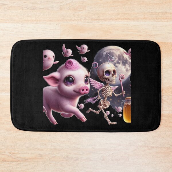 Item preview, Cute Cosmic Pig and Pastel Gothic Cupid Skeleton  designed and sold by LujziWorld.