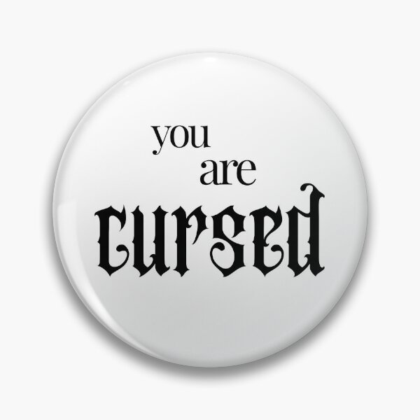 Item preview, You Are Cursed Wrestling Gothic Text Print designed and sold by oddcosmik.