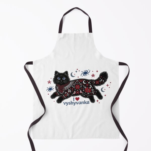 Item preview, ​Cosmic Vyshyvanka Cat: Ukrainian Ethno Style in Space designed and sold by NadinGerasi.