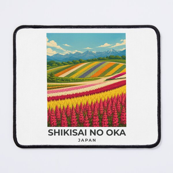 Item preview, A Travel Print of Shikisai no Oka - Japan designed and sold by StudioRedKoala.